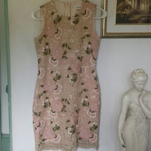 Calvin Klein Dress w/embroidered Flowers